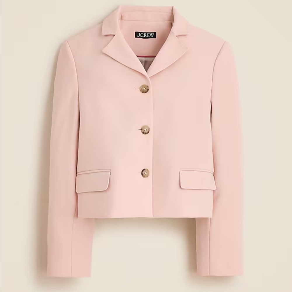 J. Crew Women's Pink Cropped Lady Blazer NWT
